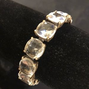 J. Crew Crystal and brass bracelet